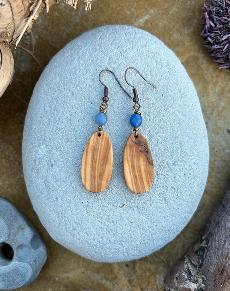 Olive Wood Earrings No. 10