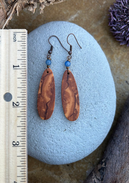 Olive Wood Earrings No. 25