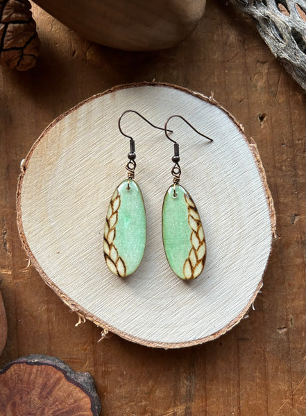 Goddess earrings Aqua