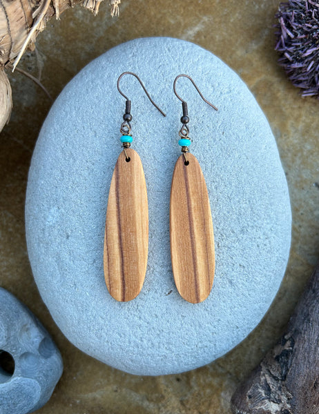 Olive Wood Earrings No. 9