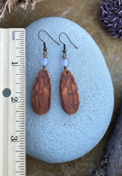 Olive Wood Earrings No. 19