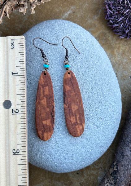 Olive Wood Earrings No. 15