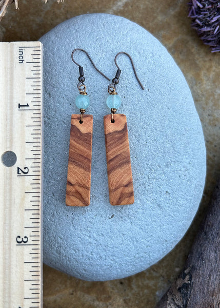 Olive Wood Earrings No. 24