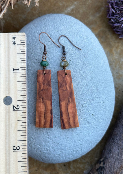 Olive Wood Earrings No. 23