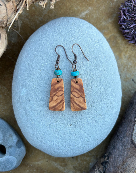 Olive Wood Earrings No. 13